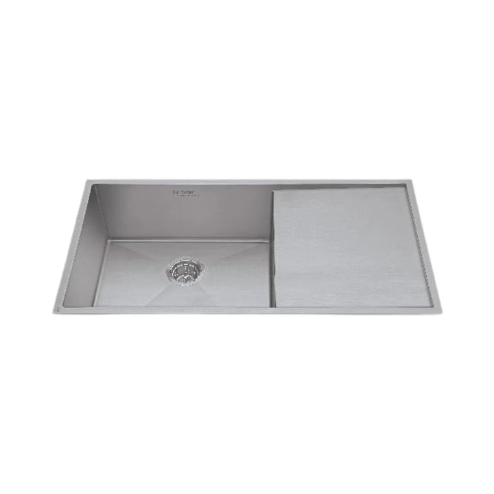 Hindware Stainless Steel Sink Handmade Series SINGLE BOWL WITH DRAIN BOARD MARINO 31 x 19 ( 31 x 19 inches ) - Satin