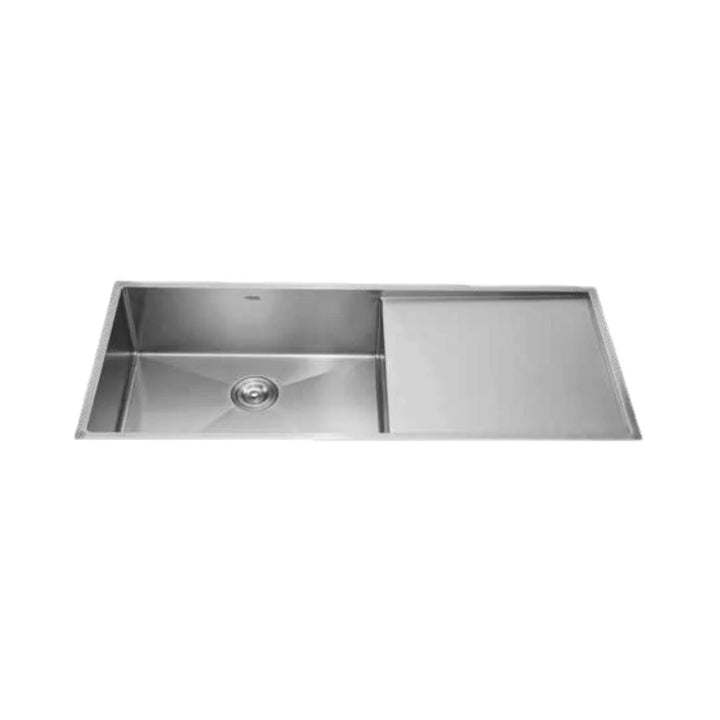 Hindware Stainless Steel Sink Handmade Series SINGLE BOWL WITH DRAIN BOARD MARINO NEO 31 x 19 ( 31 x 19 inches ) - Satin