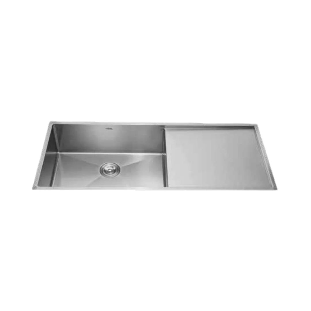 Hindware Stainless Steel Sink Handmade Series SINGLE BOWL WITH DRAIN BOARD MARINO NEO 45 x 19 ( 45 x 19 inches ) - Satin
