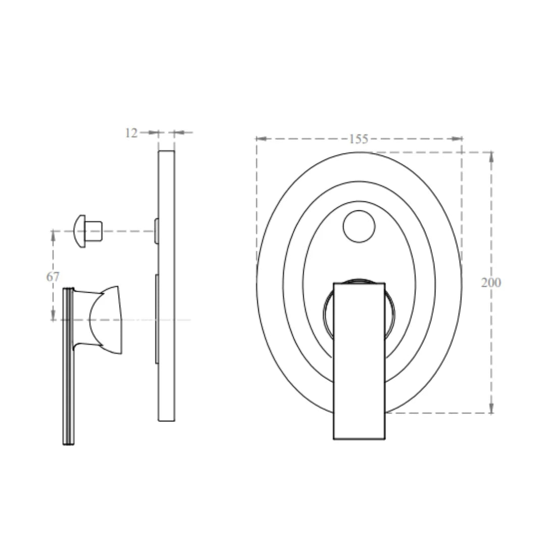 Cera 5 Way Diverter Titanium F1003711 - Chrome Finish