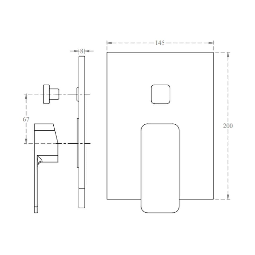 Cera 5 Way Diverter Ruby F1005711 - Chrome Finish