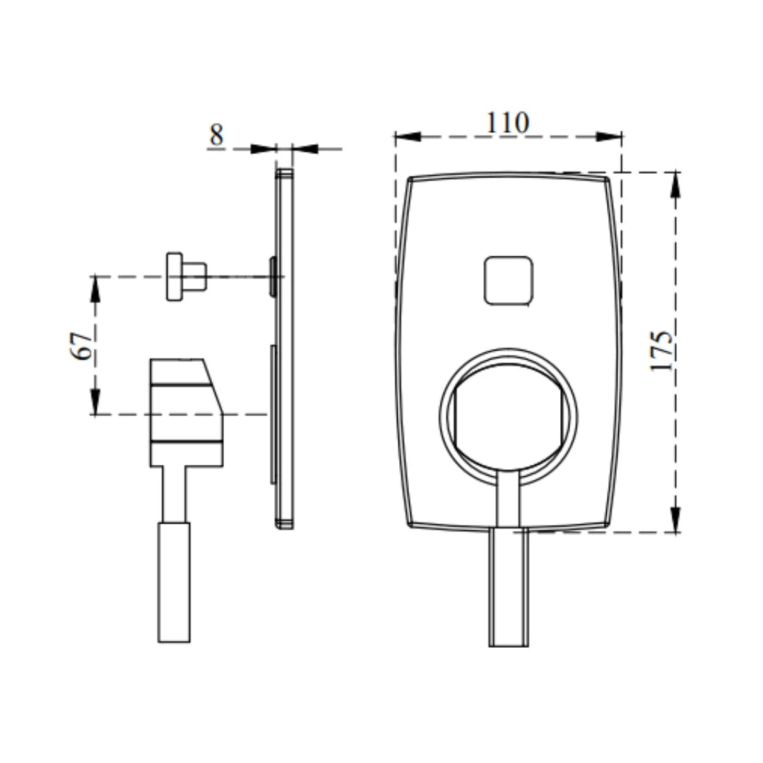 Cera 2 Way Diverter Gayle F1014721 - Chrome Finish