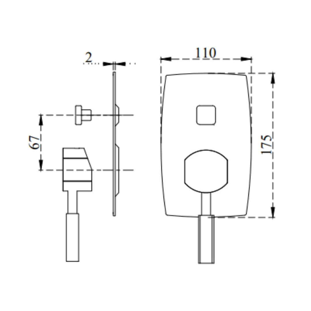 Cera 2 Way Diverter Gayle F1014722 - Chrome Finish