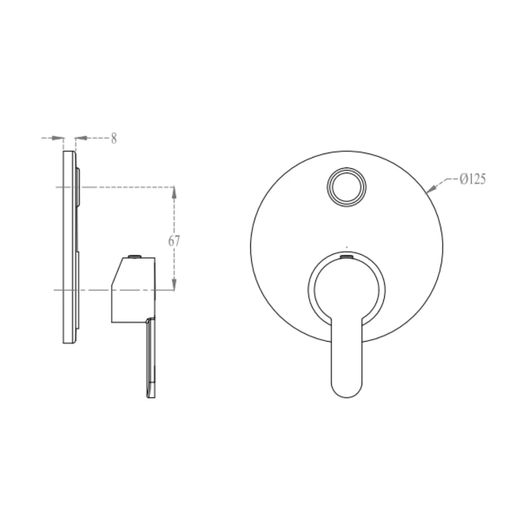 Cera 2 Way Diverter Victor F1015701 - Chrome Finish