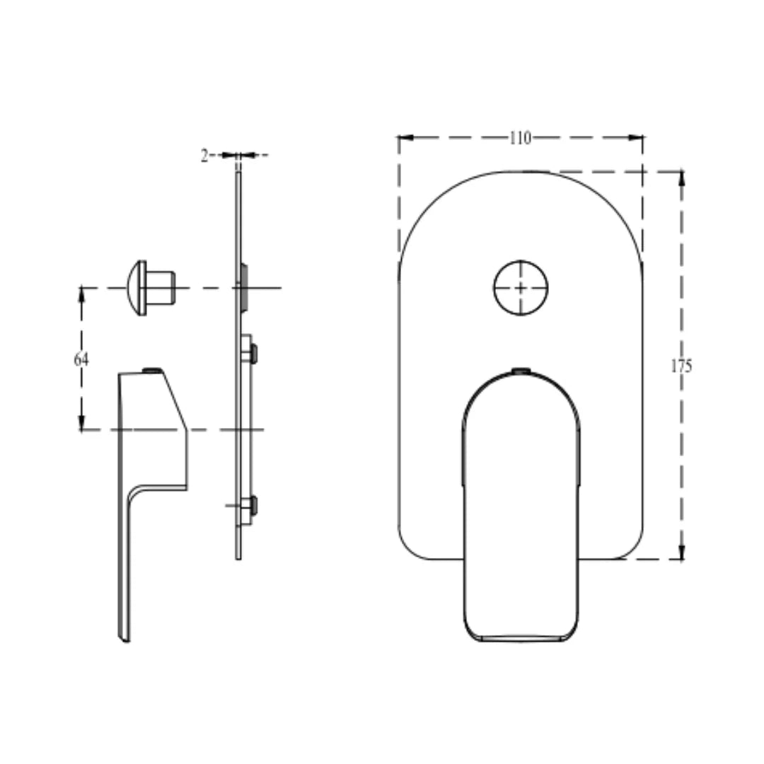 Cera 2 Way Diverter Chelsea F1016701 - Chrome Finish