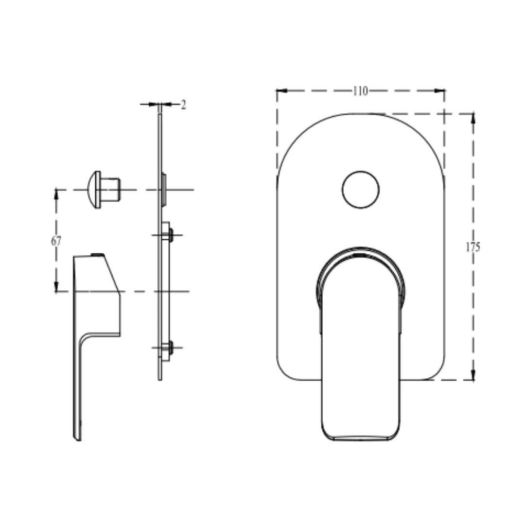 Cera 2 Way Diverter Chelsea F1016721 - Chrome Finish
