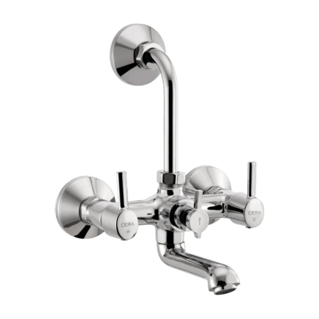 Cera 2 Way Wall Mixer Ripple F1017401 - Chrome Finish