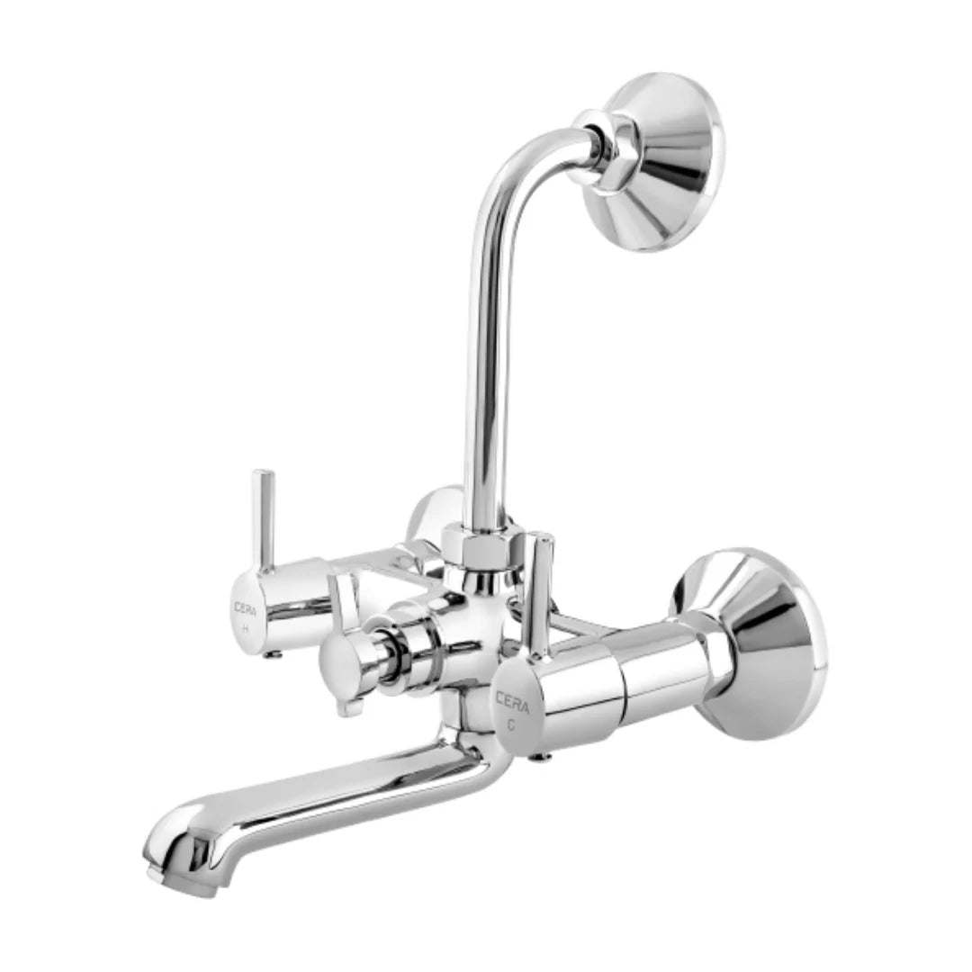 Cera 2 Way Wall Mixer Ripple F1017401 - Chrome Finish