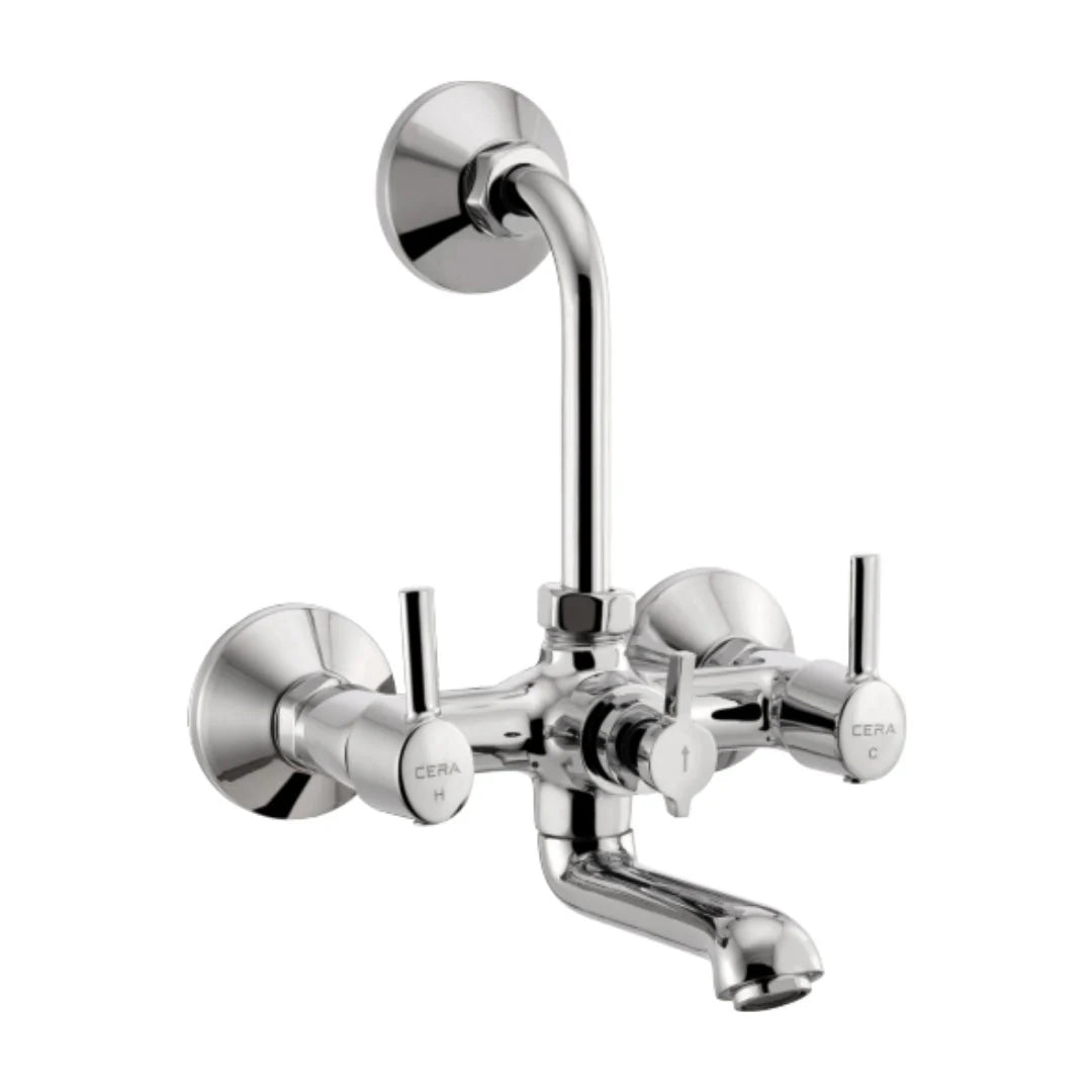 Cera 2 Way Wall Mixer Ripple F1017402 - Chrome Finish