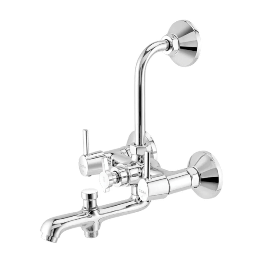 Cera 3 Way Wall Mixer Ripple F1017403 - Chrome Finish