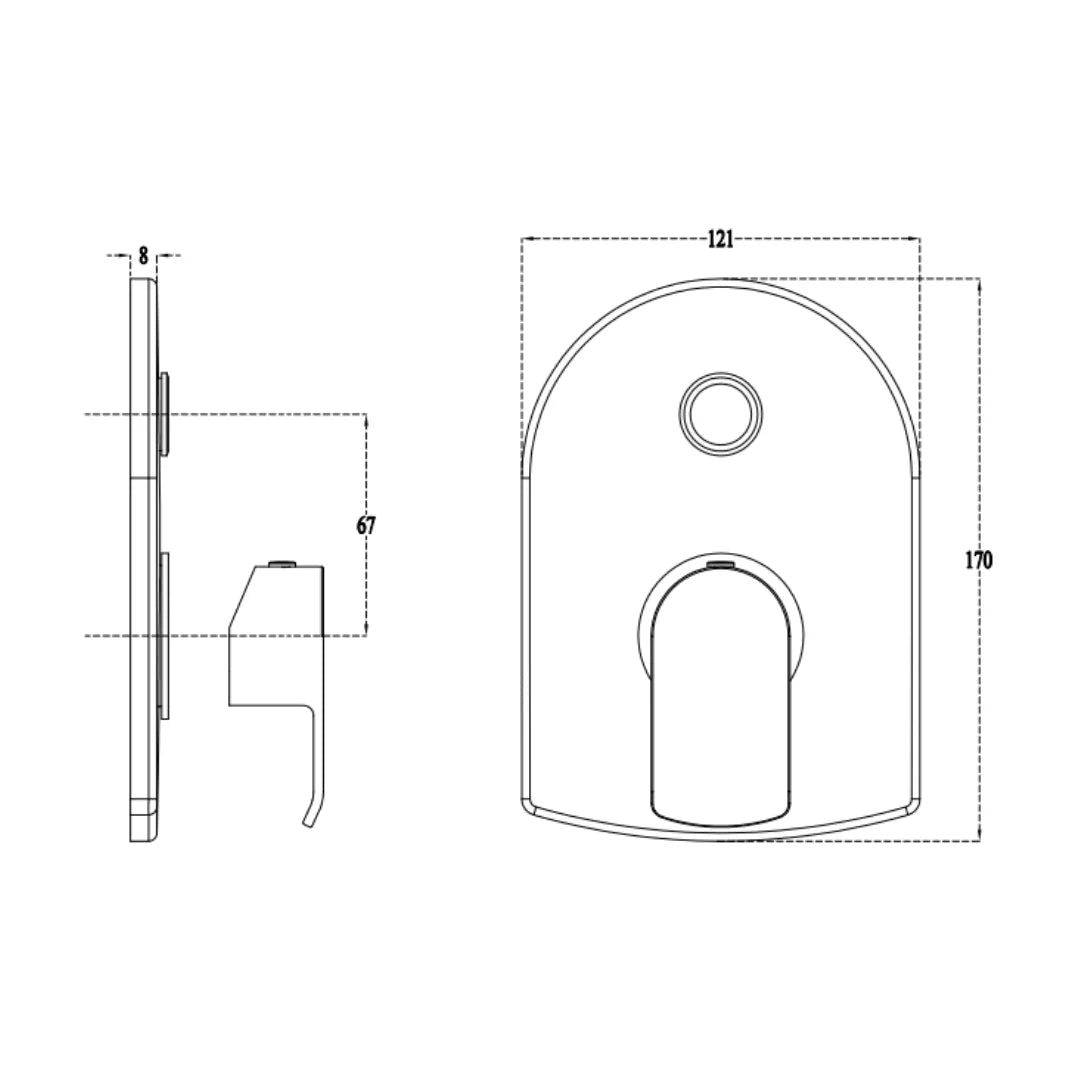 Cera 2 Way Diverter Chromo F1019701 - Chrome Finish