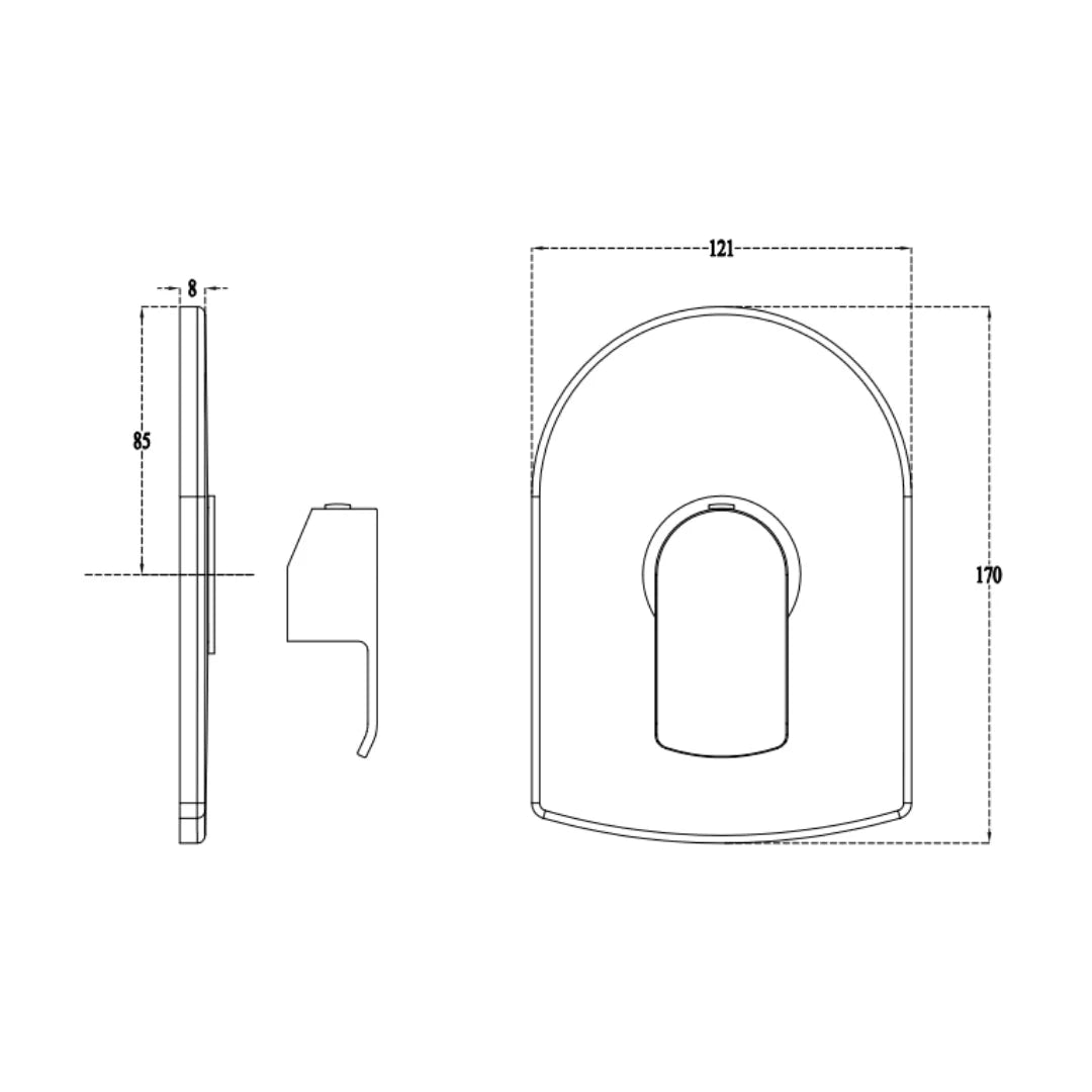 Cera 2 Way Diverter Chromo F1019778 - Chrome Finish