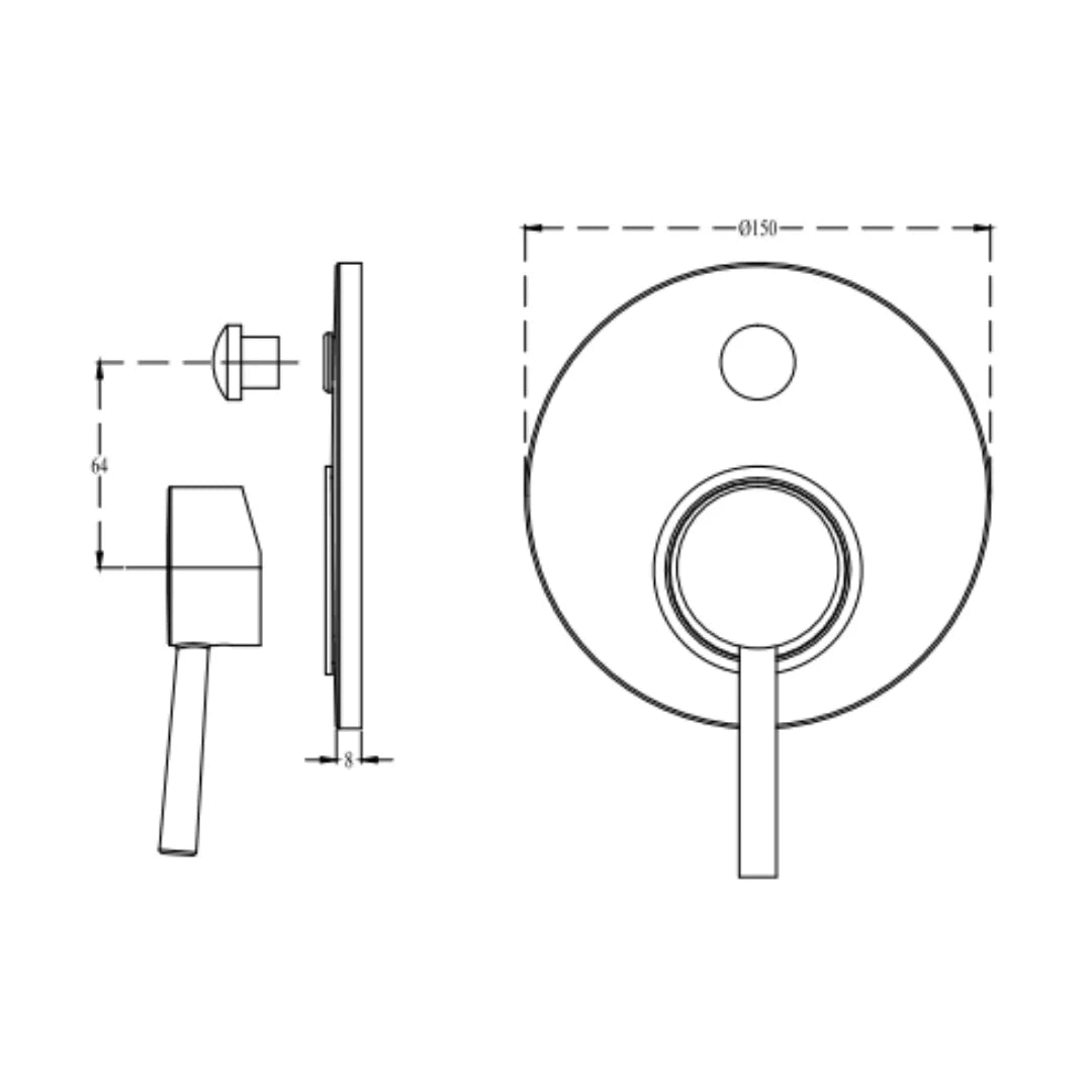 Cera 2 Way Diverter Fountain F2013701 - Chrome Finish