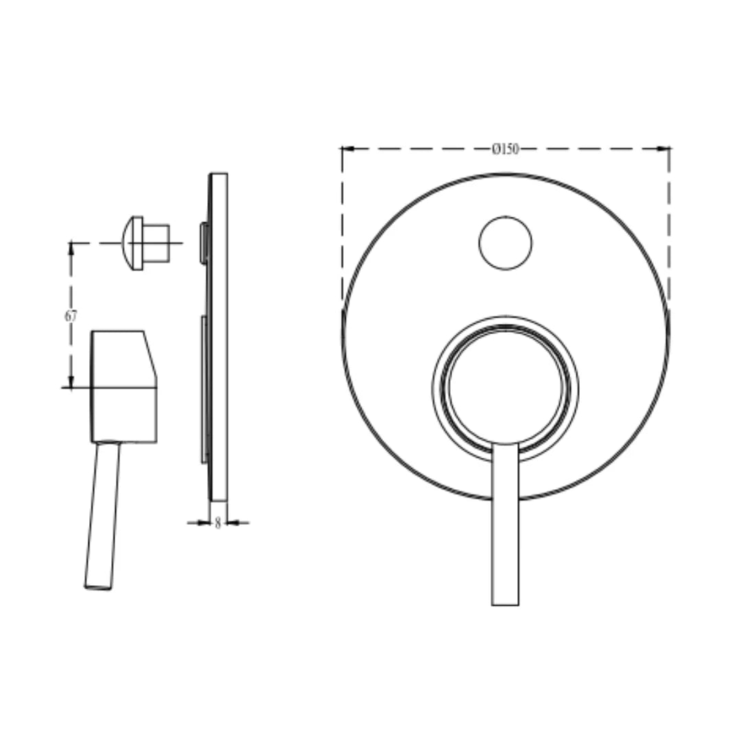 Cera 5 Way Diverter Fountain F2013711 - Chrome Finish