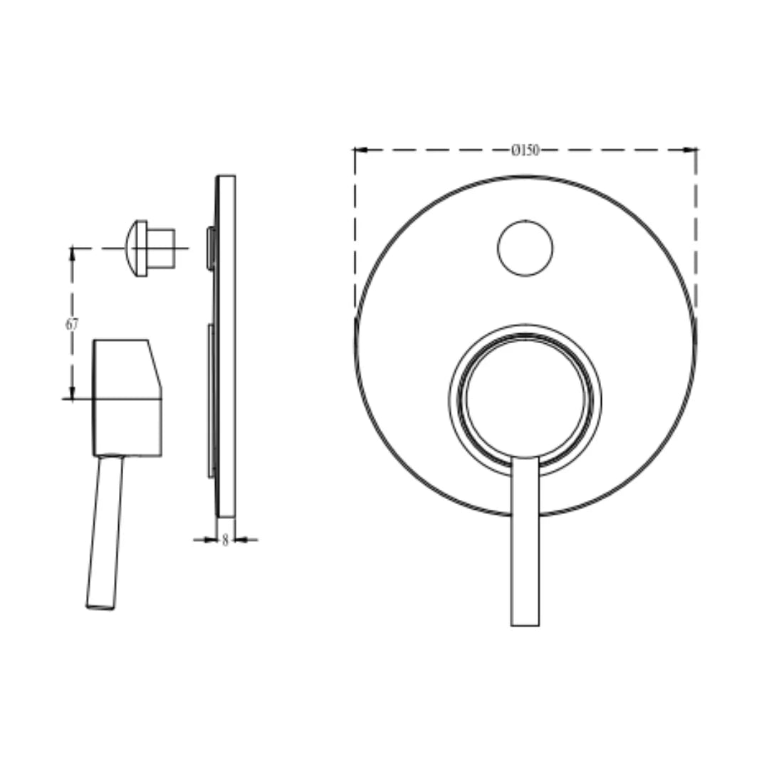 Cera 2 Way Diverter Fountain F2013721 - Chrome Finish