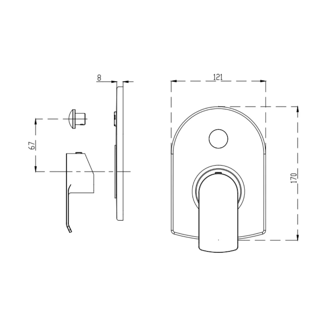 Cera 5 Way Diverter Chromo F1019711 - Chrome Finish