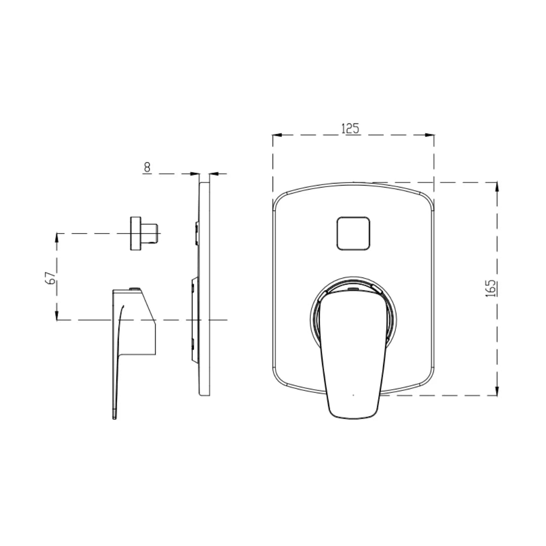 Cera 2 Way Diverter Vine F1020721 - Chrome Finish