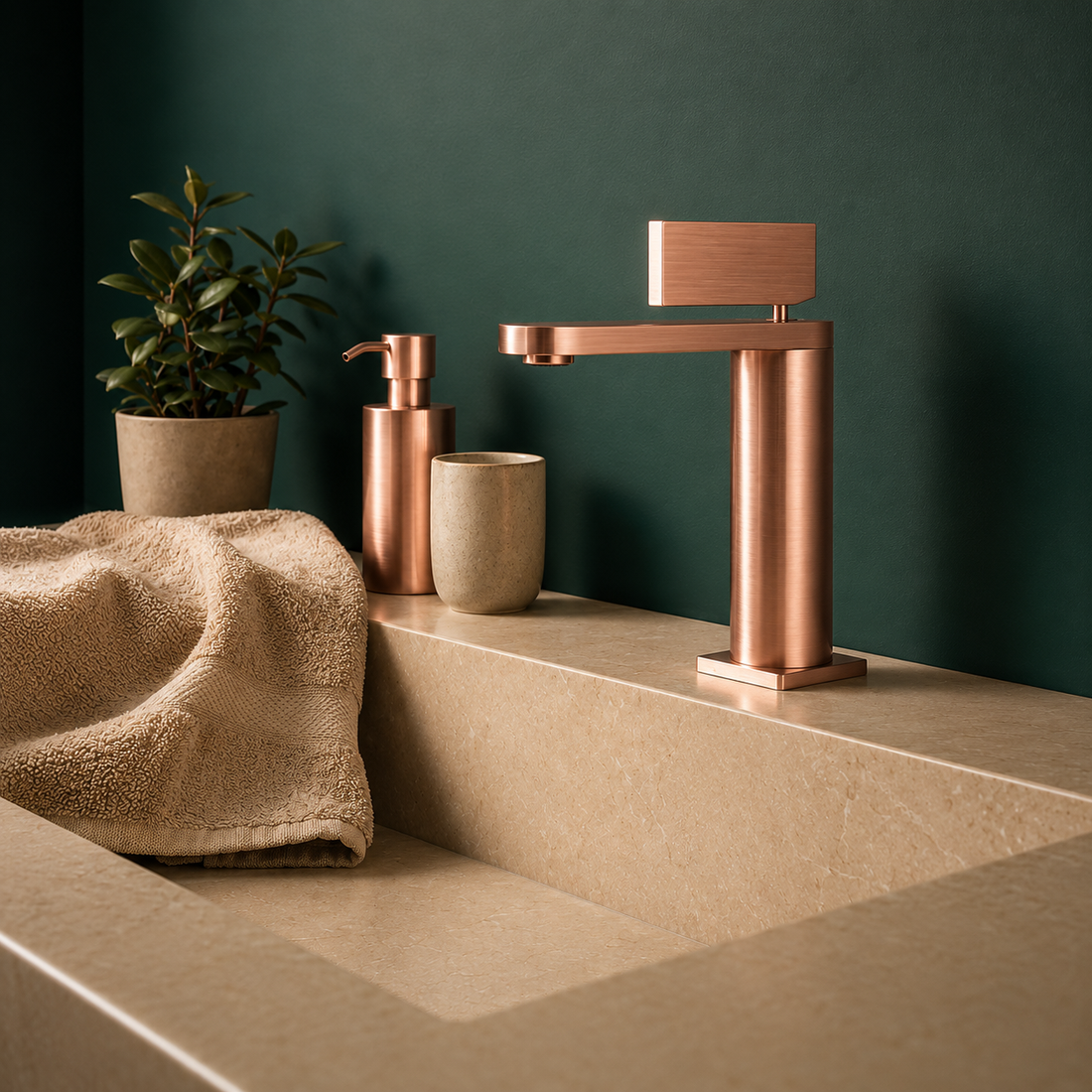 SCUBA SMALL SINGLE LIVER BASIN MIXER SC-1205 BRG-BRUSH ROSE GOLD