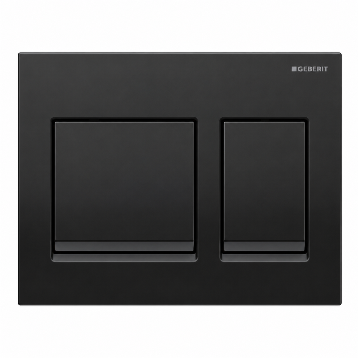 GEBERIT ACTUATOR ALPHA 25 SQUARE FLUSH PLATE-BLACK CHROME