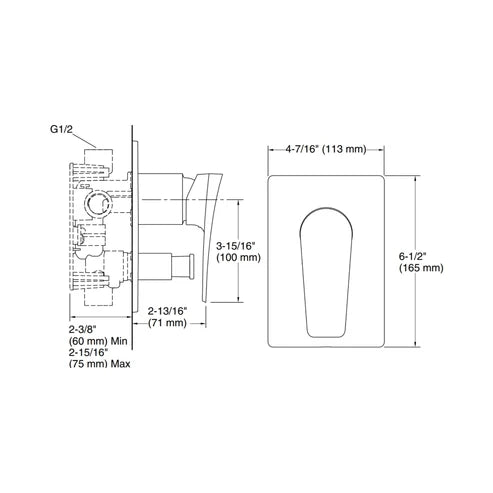 KOHLER 2 WAY DIVERTER FORE TRI  K-274981N-4FP-CP-CHROME