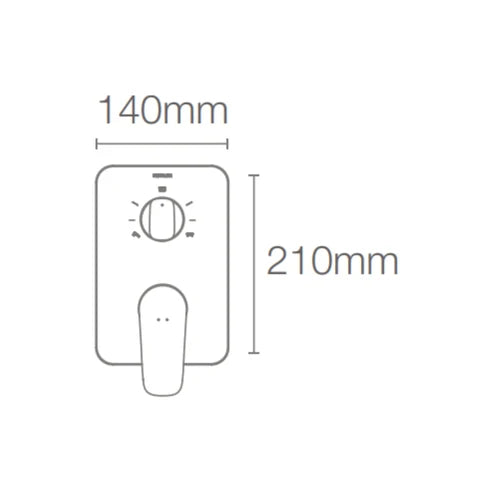 KOHLER 3 WAY DIVERTER ALEO 77310IN-4FP-CP - CHROME FINISH