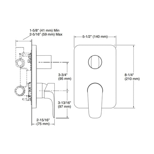 KOHLER 3 WAY DIVERTER ALEO PLUS K-22792IN-4-BV-BRUSHED ROSE GOLD