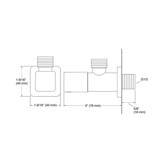 KOHLER BASIN AREA ANGLE VALVE COMPLEMENTARY 80158IN-9-BV - BRUSHED BRONZE