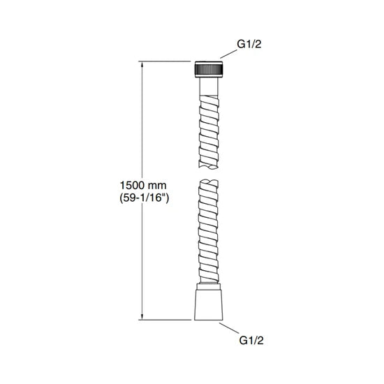 KOHLER SHOWER FITTING FLEXIBLE HOSE 12067IN-CP - CHROME