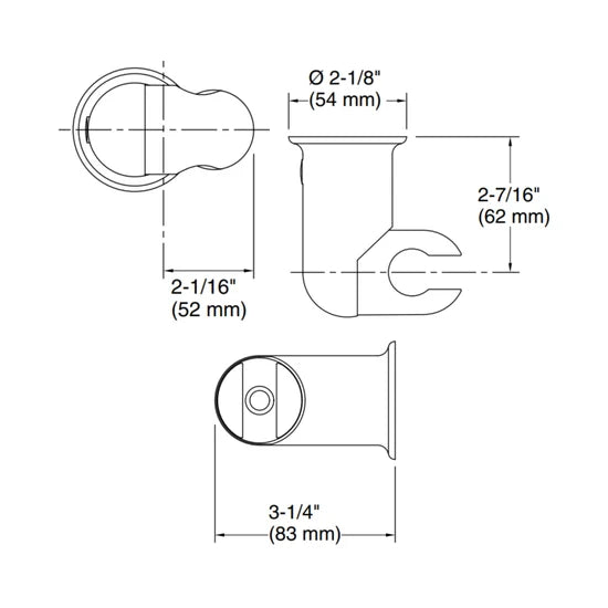 KOHLER SHOWER FITTING WALL BRACKET 9038IN-BV - BRUSHED BRONZE