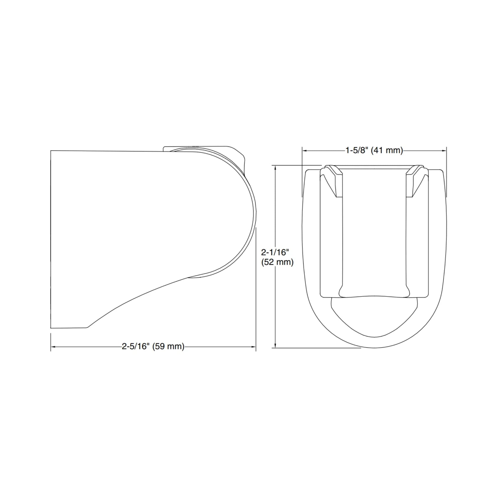 KOHLER SHOWER FITTING WALL BRACKET 9040IN-CP - CHROME