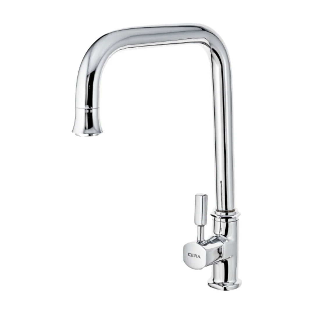 Cera Table Mounted Regular Kitchen Sink Tap Gayle F1014311 with Swinging Spout in Chrome Finish