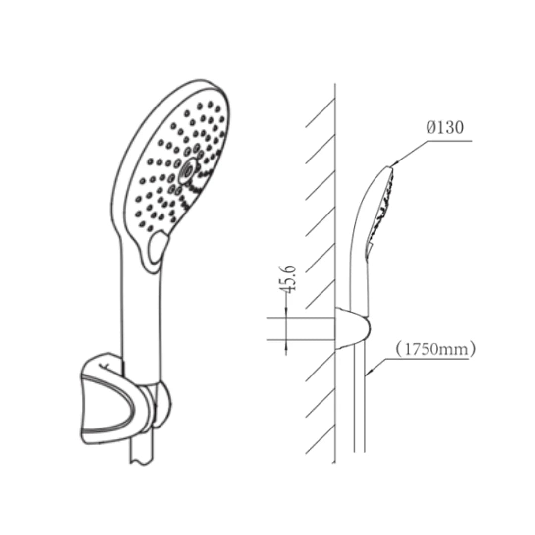 American Standard Multi Flow Hand Shower F40017-CHADY - Chrome