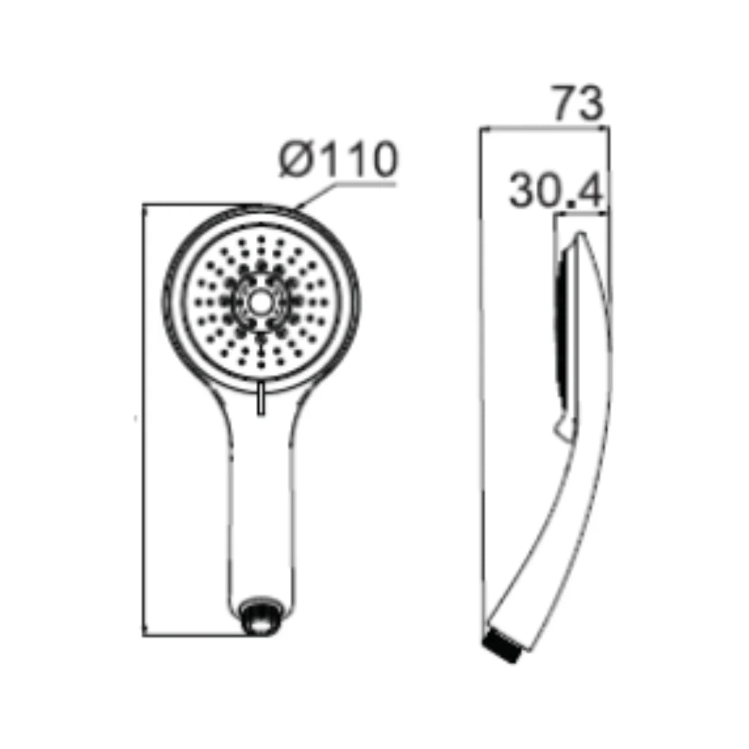 American Standard Multi Flow Hand Shower F46014-CHADYHS - Chrome
