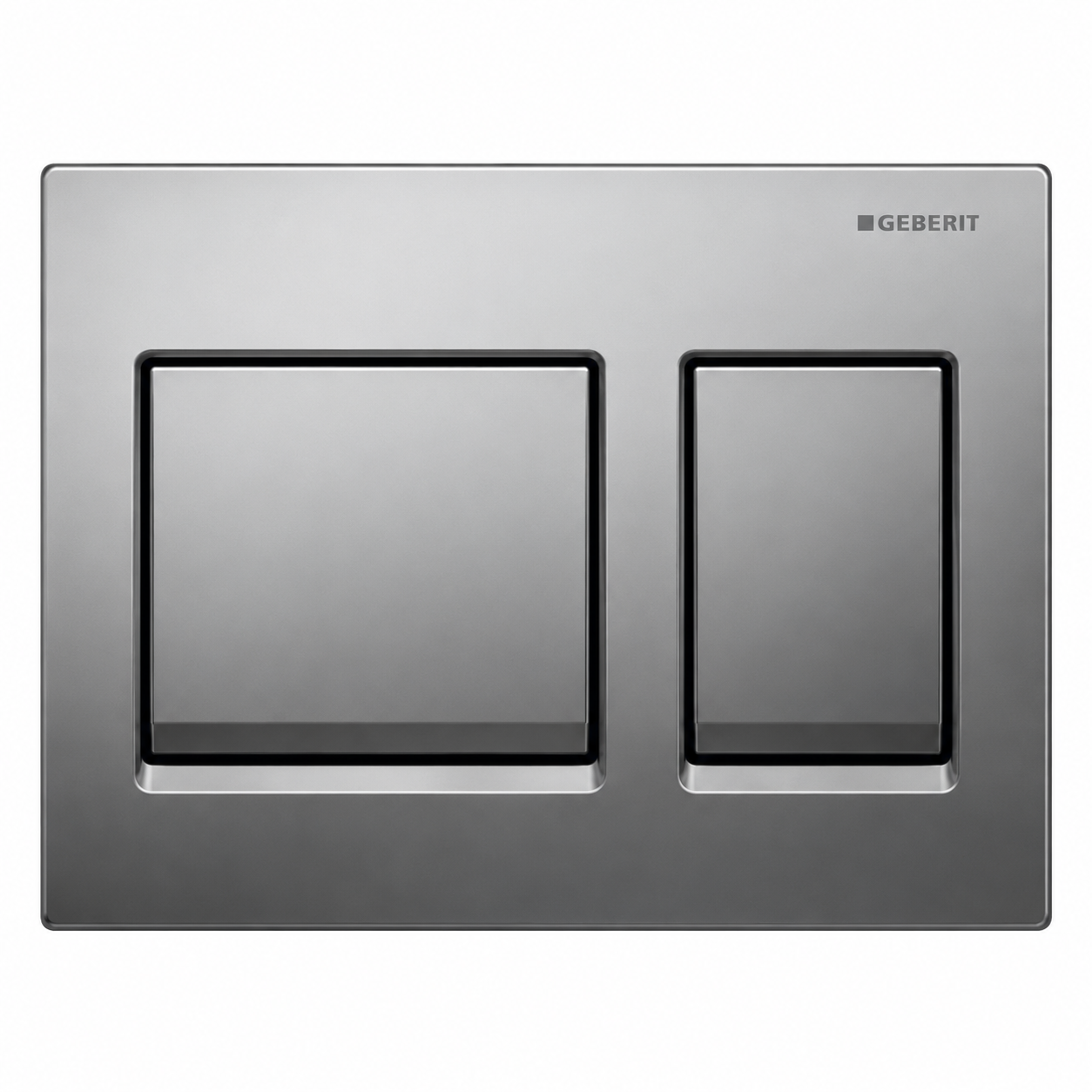 GEBERIT ACTUATOR ALPHA 25 SQUARE FLUSH PLATE-BRIGHT CHROME