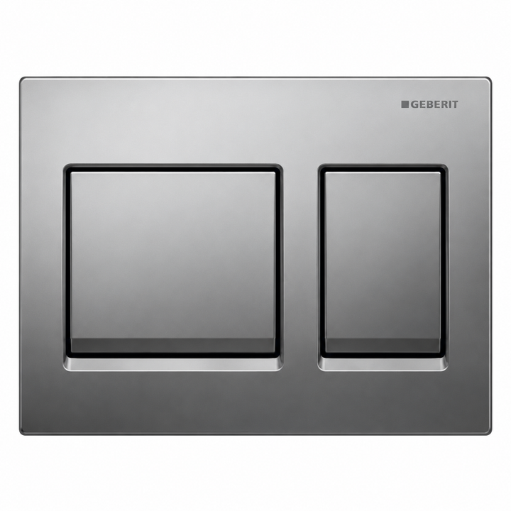 GEBERIT ACTUATOR ALPHA 25 SQUARE FLUSH PLATE-BRIGHT CHROME