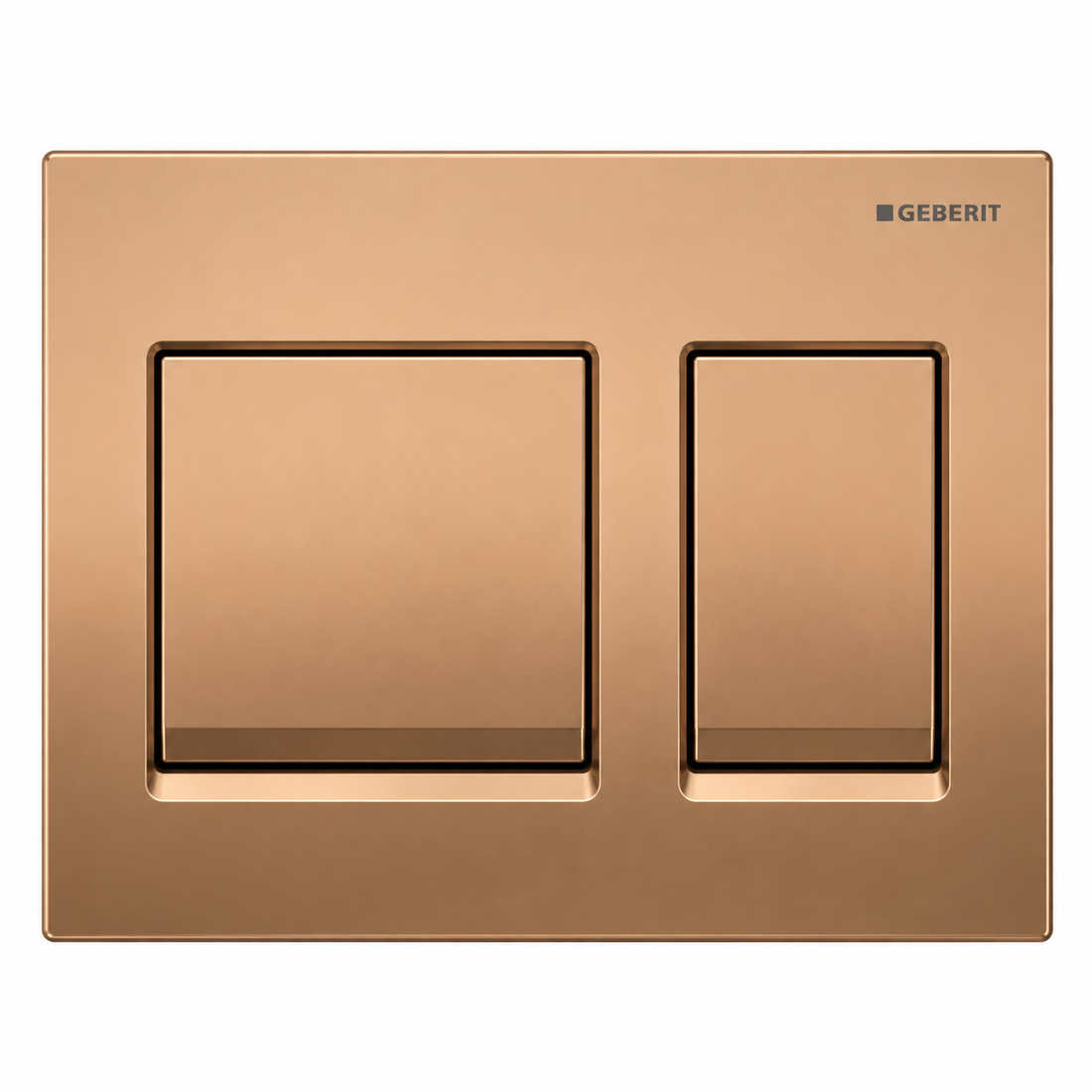 GEBERIT ACTUATOR ALPHA 25 SQUARE FLUSH PLATE-ROSE GOLD
