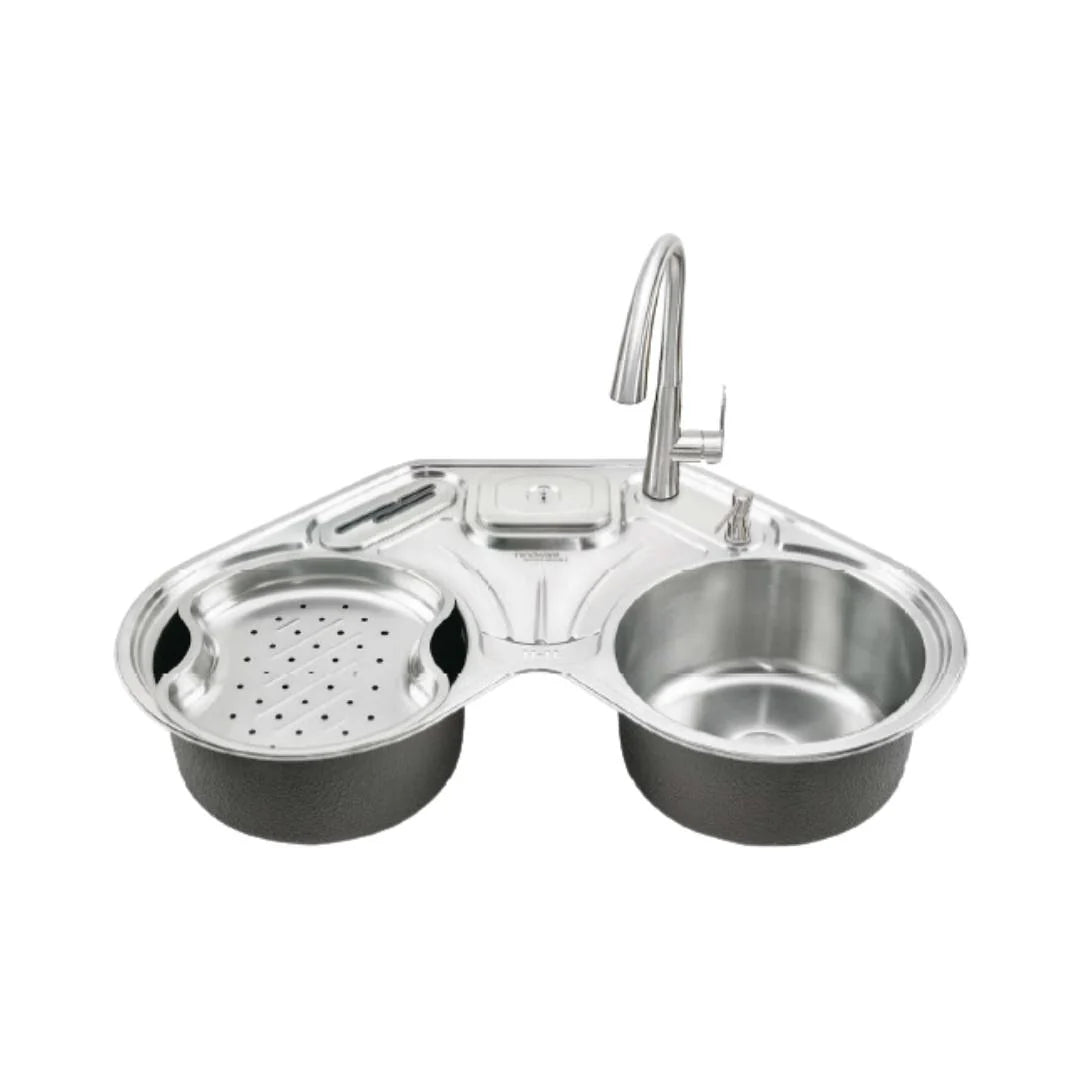 Hindware Stainless Steel Sink Designer Series OCTAVIUS ( 35 x 35 inches ) - Satin
