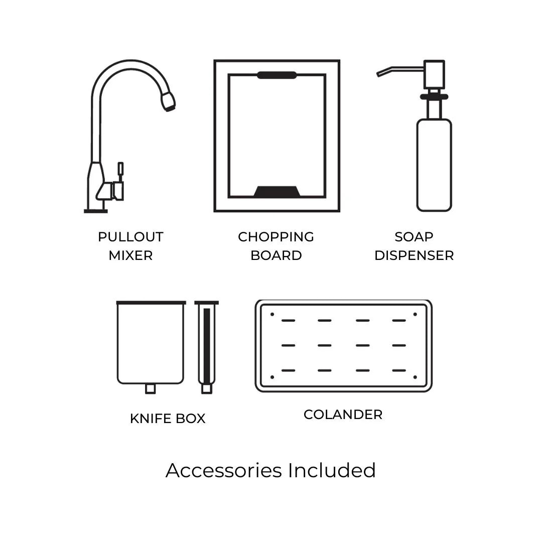 Hindware Stainless Steel Sink Designer Series OCTAVIUS ( 35 x 35 inches ) - Satin