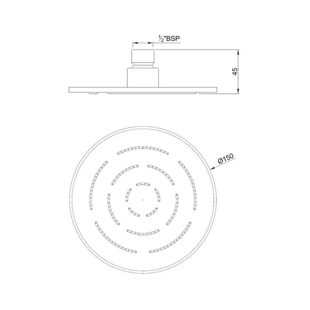 Jaquar Single Flow Overhead Shower OHS-BCH-1603 - Black Chrome