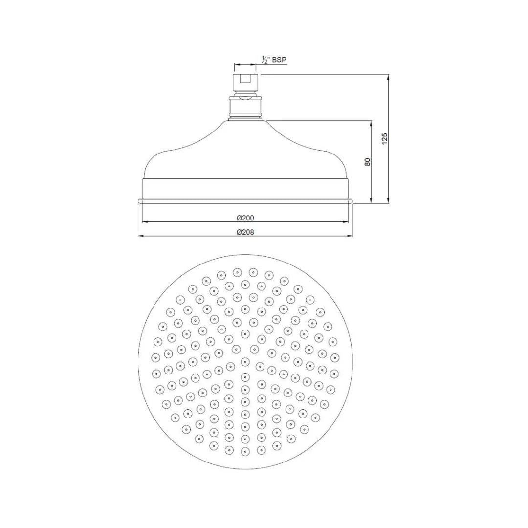 Jaquar Single Flow Overhead Shower OHS-BCH-1843 - Black Chrome