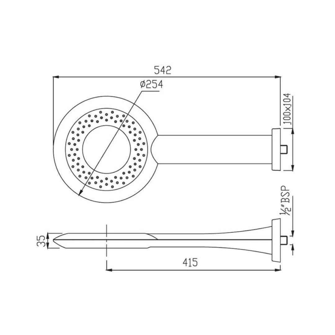 Jaquar Single Flow Overhead Shower OHS-BLM-1765 - Black Matt