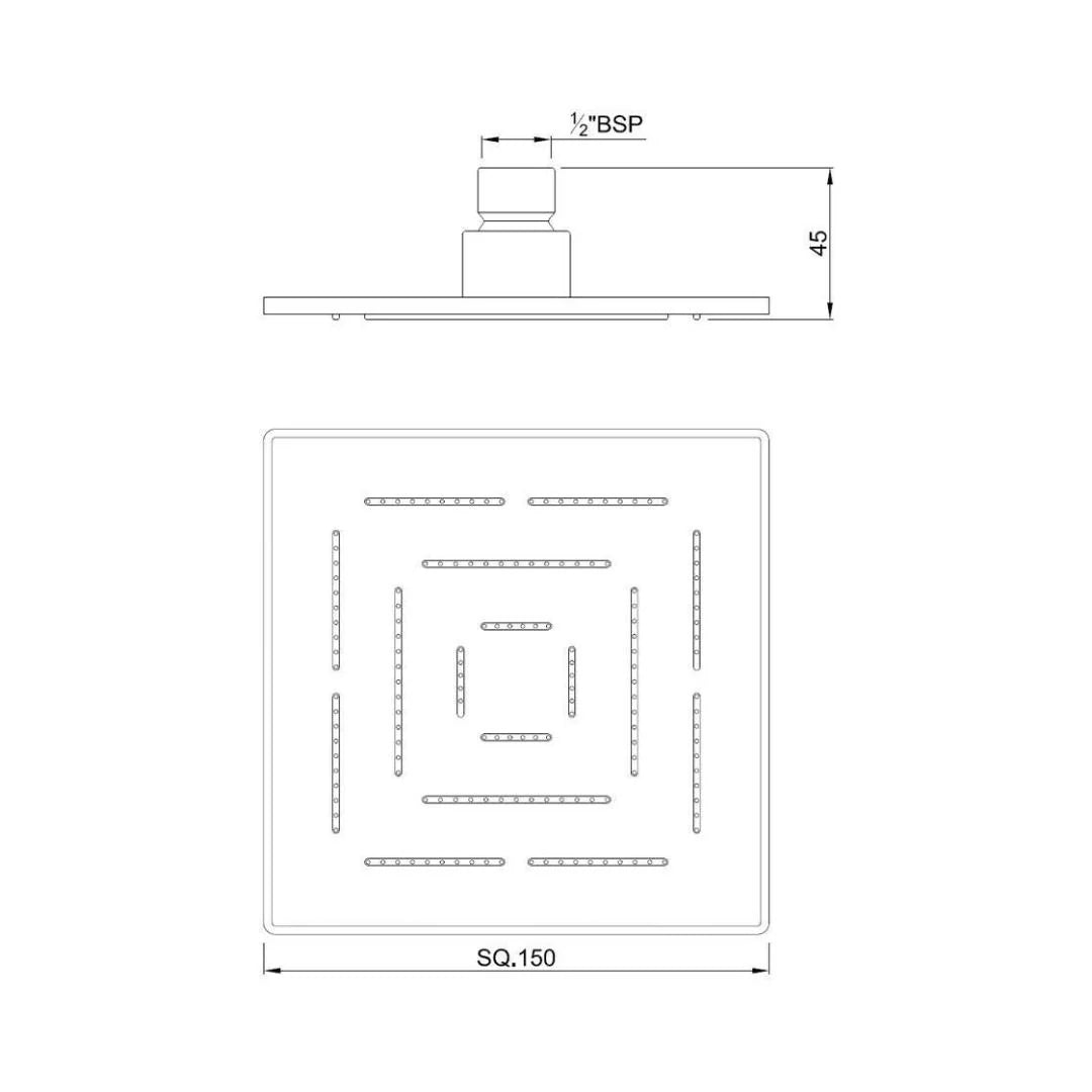 Jaquar Single Flow Overhead Shower OHS-CHR-1605 - Chrome