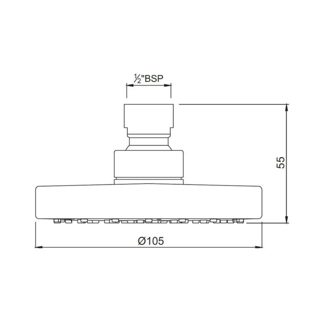 Jaquar Single Flow Overhead Shower OHS-CHR-1709 - Chrome