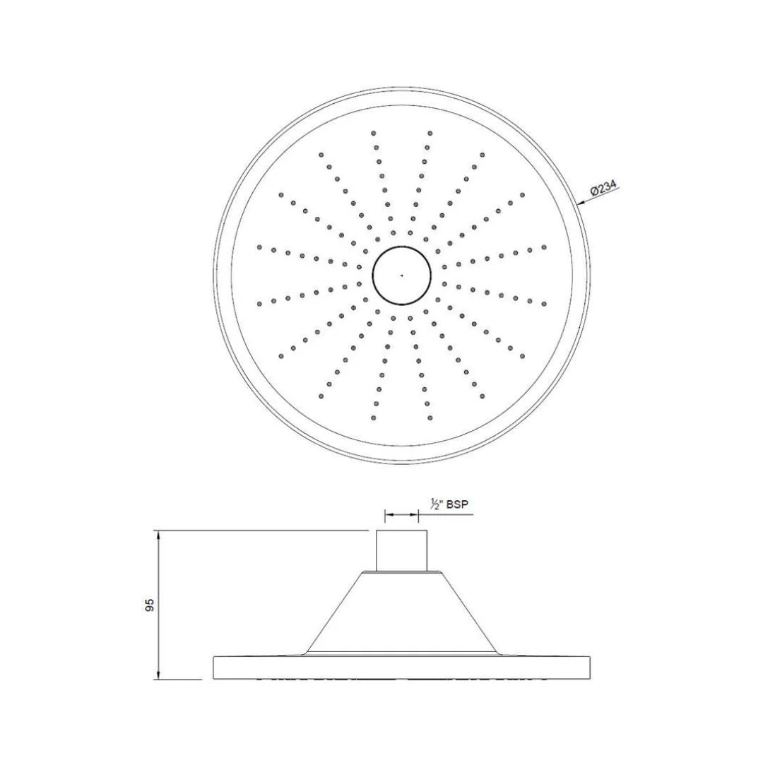 Jaquar Single Flow Overhead Shower OHS-CHR-1741 - Chrome