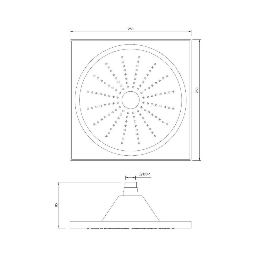 Jaquar Single Flow Overhead Shower OHS-CHR-1743 - Chrome