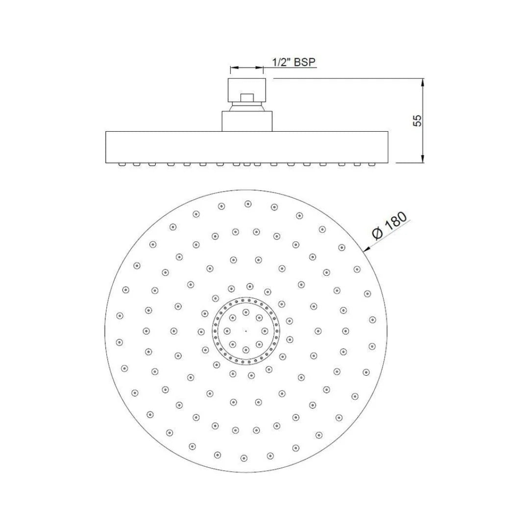 Jaquar Single Flow Overhead Shower OHS-CHR-1755 - Chrome