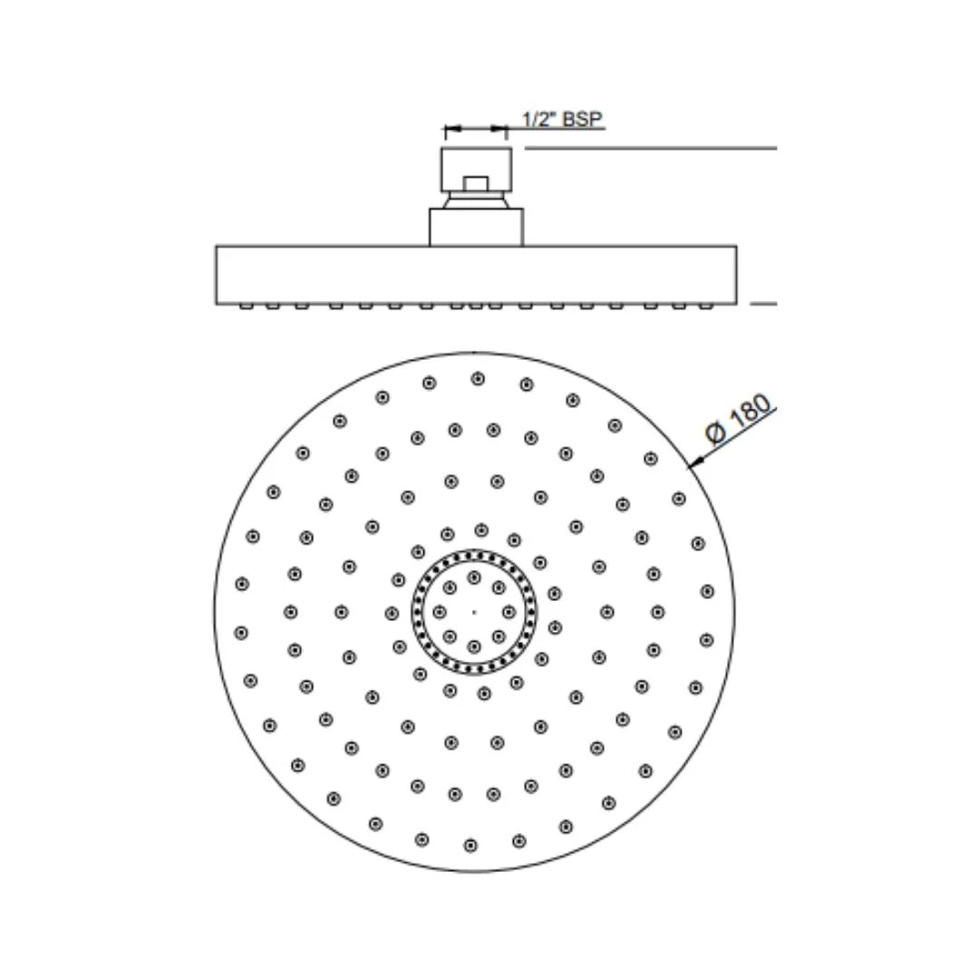 Jaquar Single Flow Overhead Shower OHS-CHR-1757 - Chrome