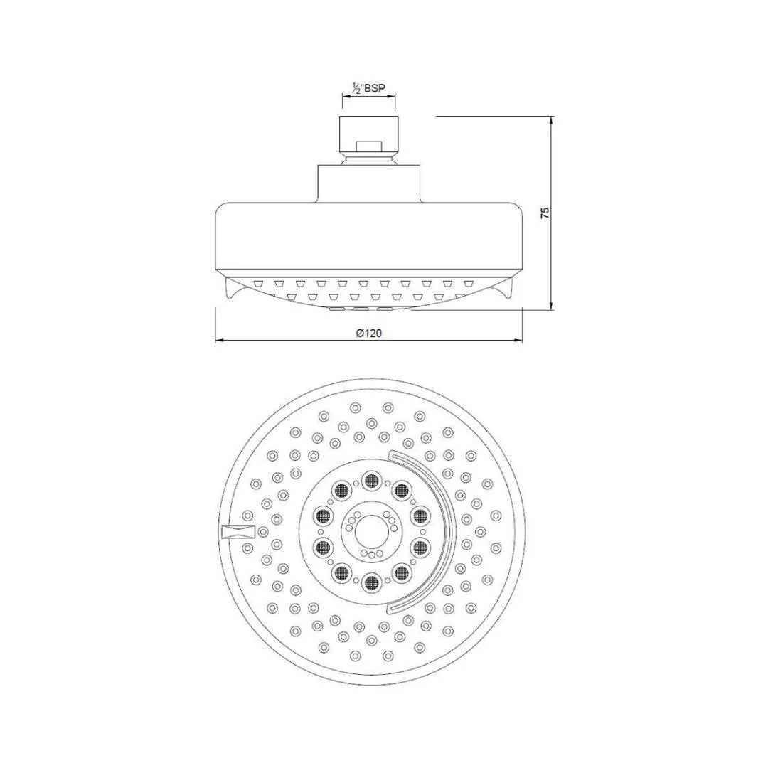 Jaquar Multi Flow Overhead Shower OHS-CHR-1779 - Chrome