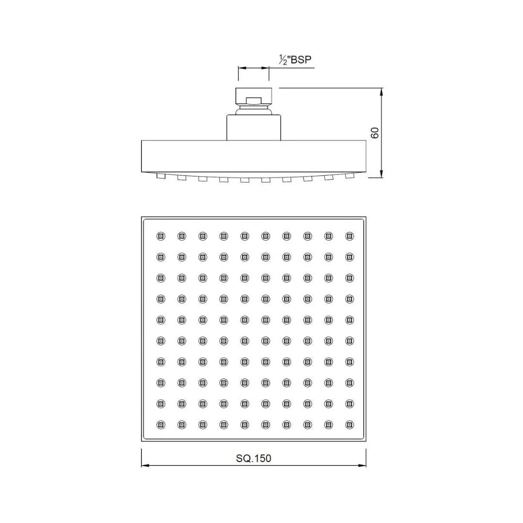 Jaquar Single Flow Overhead Shower OHS-CHR-35495 - Chrome