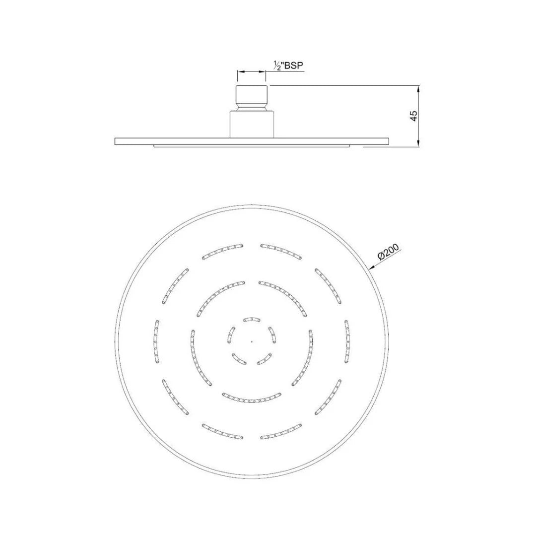Jaquar Single Flow Overhead Shower OHS-GDS-1613 - Gold Dust